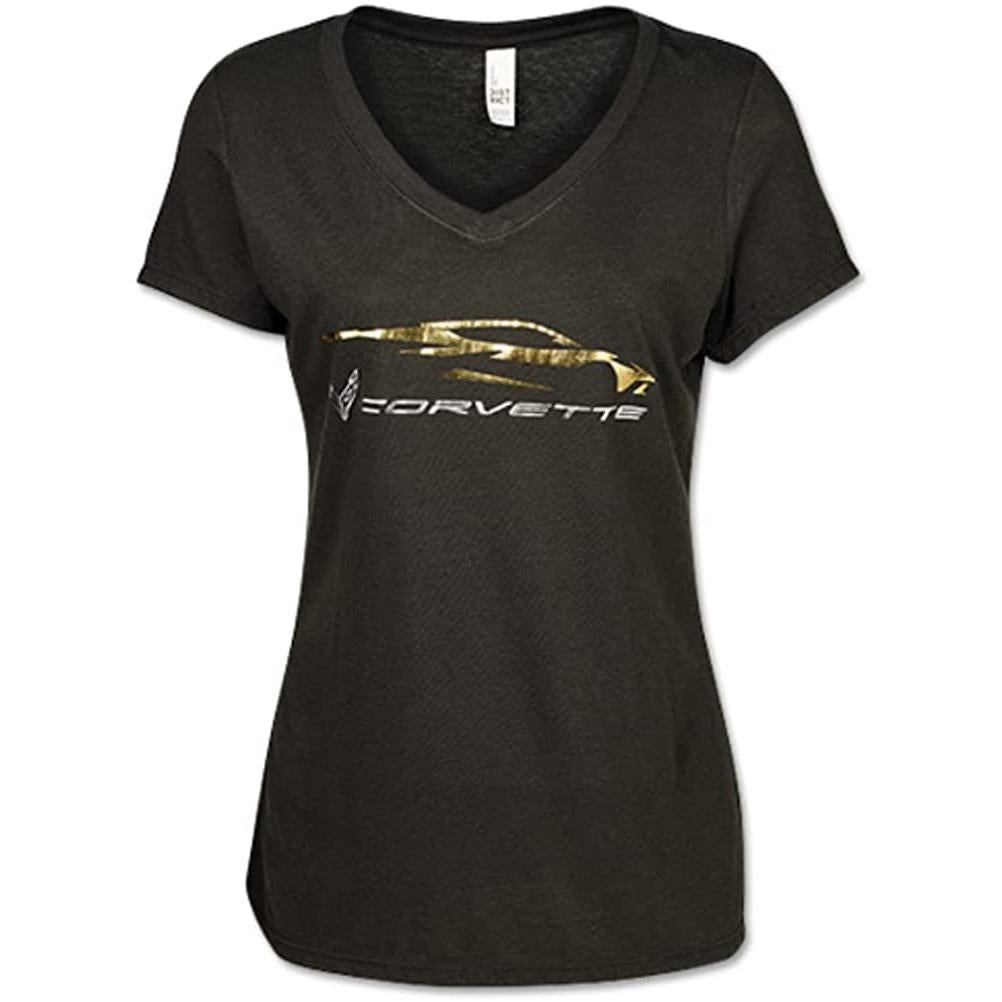 C8 Corvette Ladies Corvette Racing Gesture T-Shirt - Black-SR1 Performance