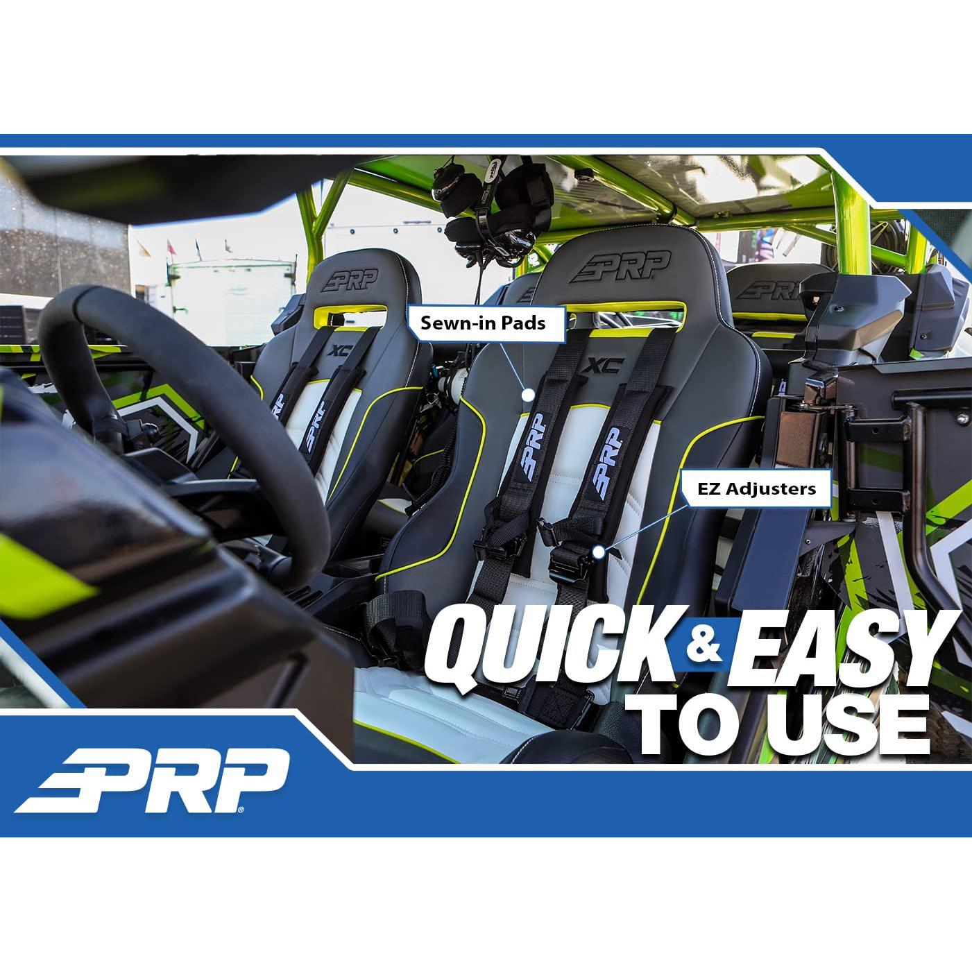 PRP Harnesses 2" 4 Point 2 Pack (Black)