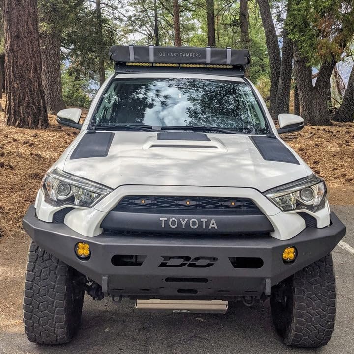 Lensun 80W 12V Hood Flexible Solar Panel for Toyota 4Runner 4th/5th Gen (2003-2024) w/Scoop - Off Grid Solar Power for Offroading/Overlanding/Camping