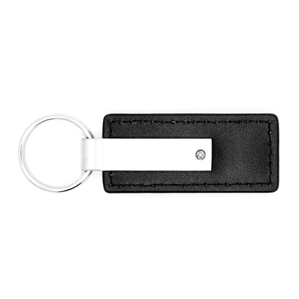 Acura Key Chain - Black Leather with Chrome-SR1 Performance