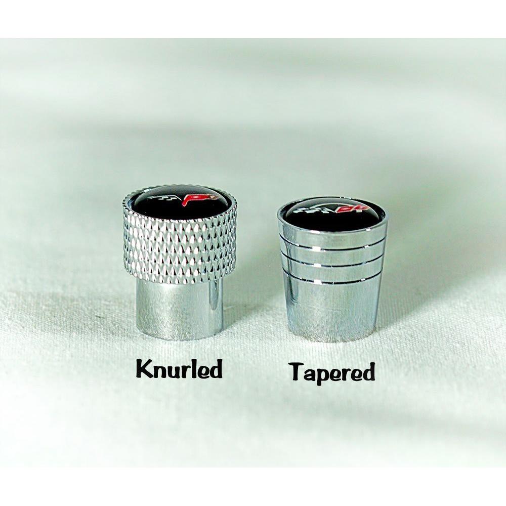 C7 Corvette Crossed Flags Logo Aluminum Valve Stem Caps-SR1 Performance