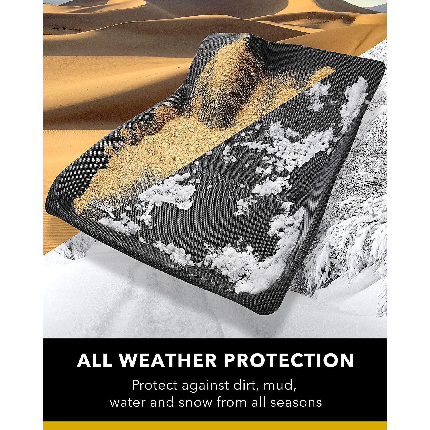 3D MAXpider Complete Set Custom Fit All-Weather Floor Mat for Select Audi Q7 Models-SR1 Performance
