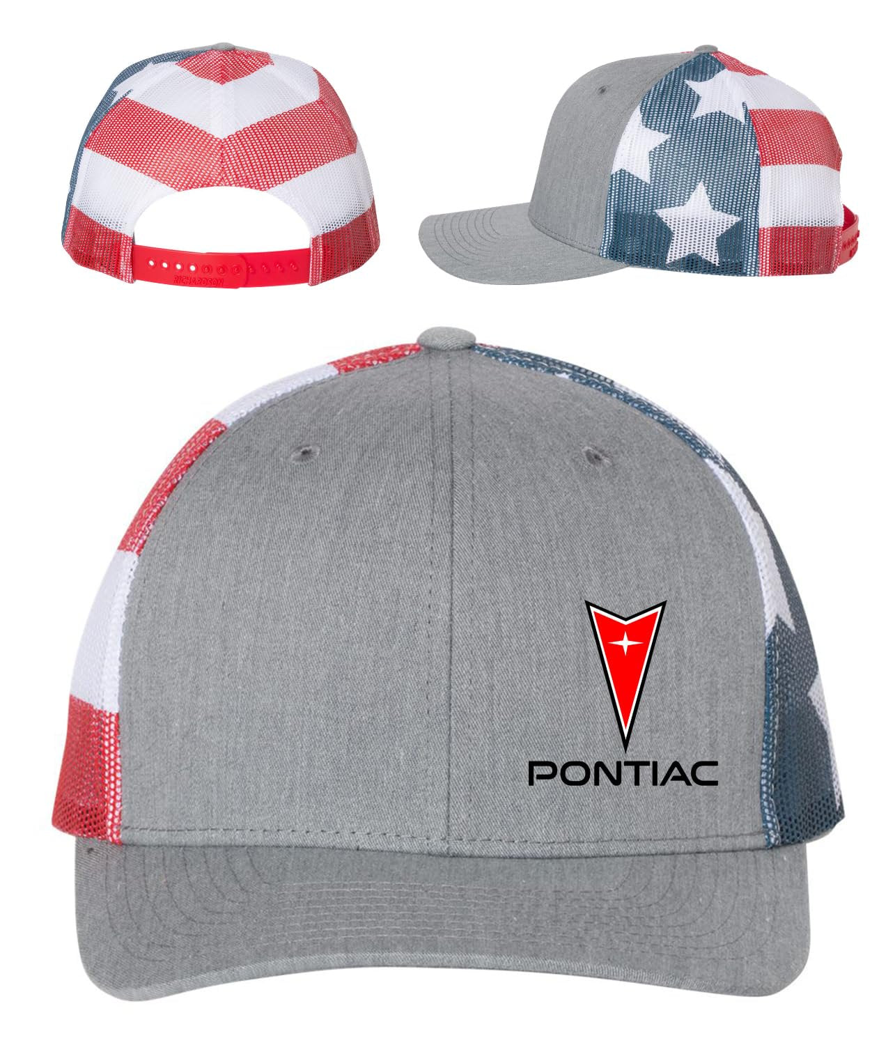 Americana Mesh Snapback Hat – Red White Blue Stars & Stripes Trucker Cap - Officially Licensed for Chevrolet, Corvette, Mopar (Mopar)