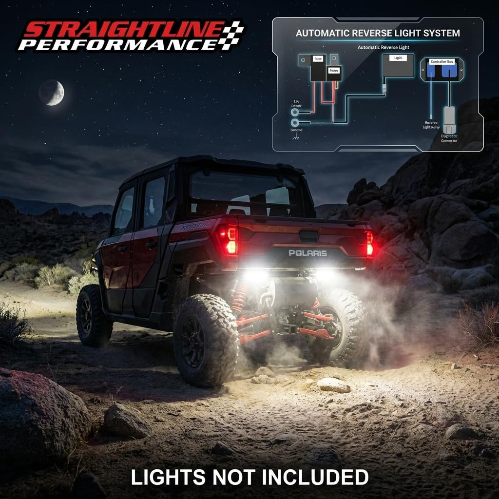 Backup Reverse LED Light Kit for UTV, 2024+ Xpedition, 2015+ Ranger, 2016+ Defender – SmartWire Plug & Play System, Automatic Reverse Activation (Base Kit - No Light, 2024+ Polaris Xpedition)