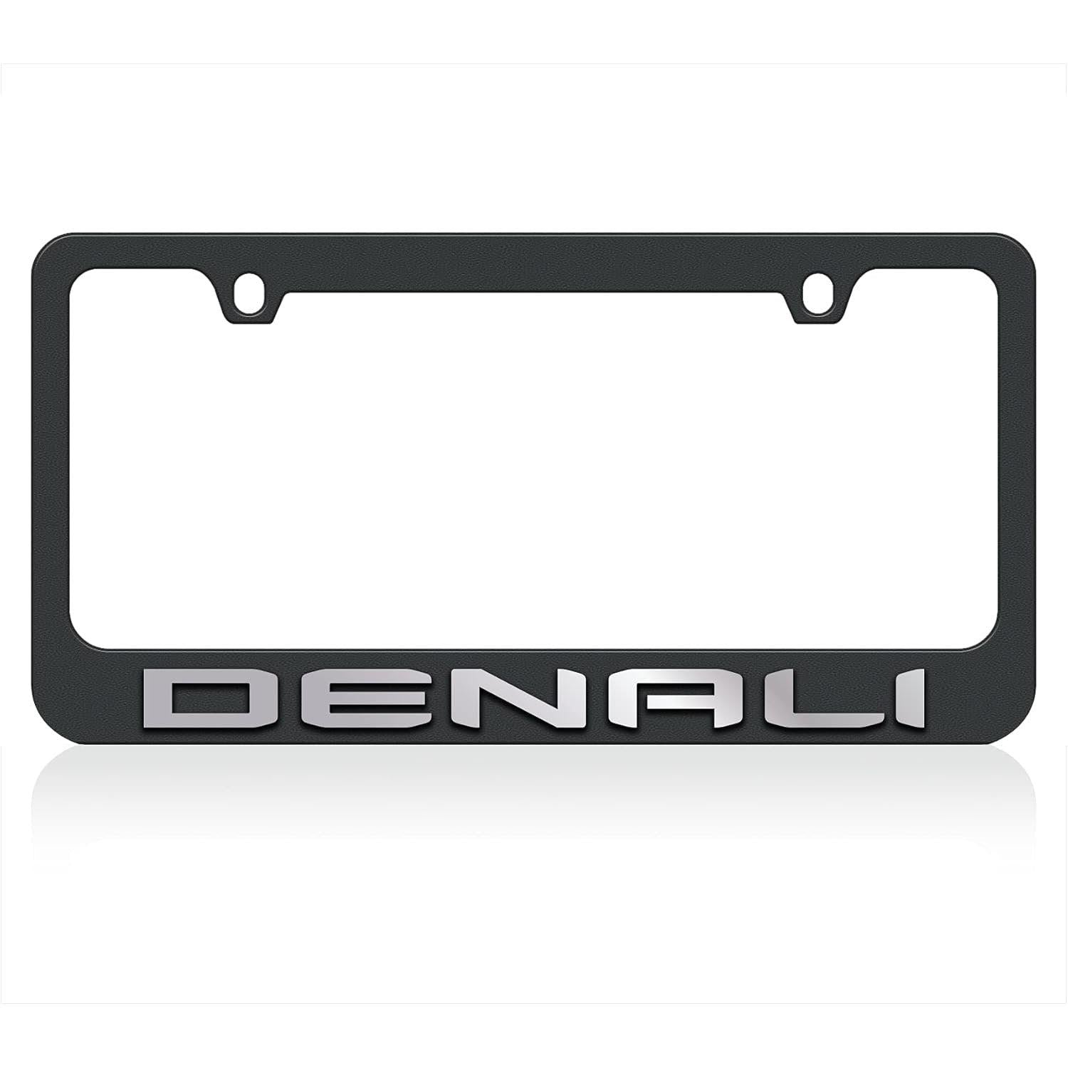 GMC Denali License Plate Frame - Black with Mirror Logo-SR1 Performance