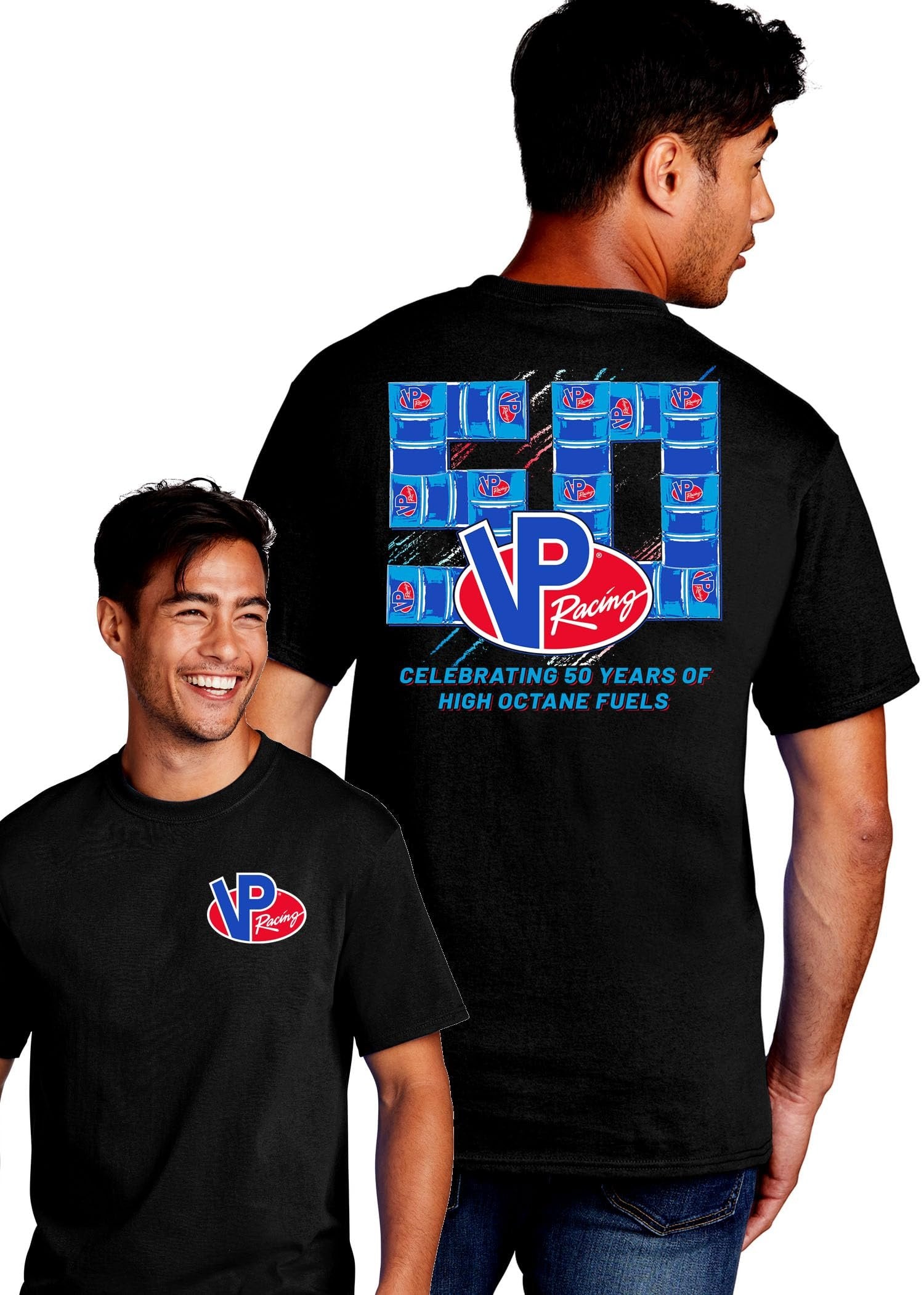 VP Racing Fuels Shirt - Fuel Cans 50th Anniversary Tee - Softstyle Preshrunk Men's T-Shirt
