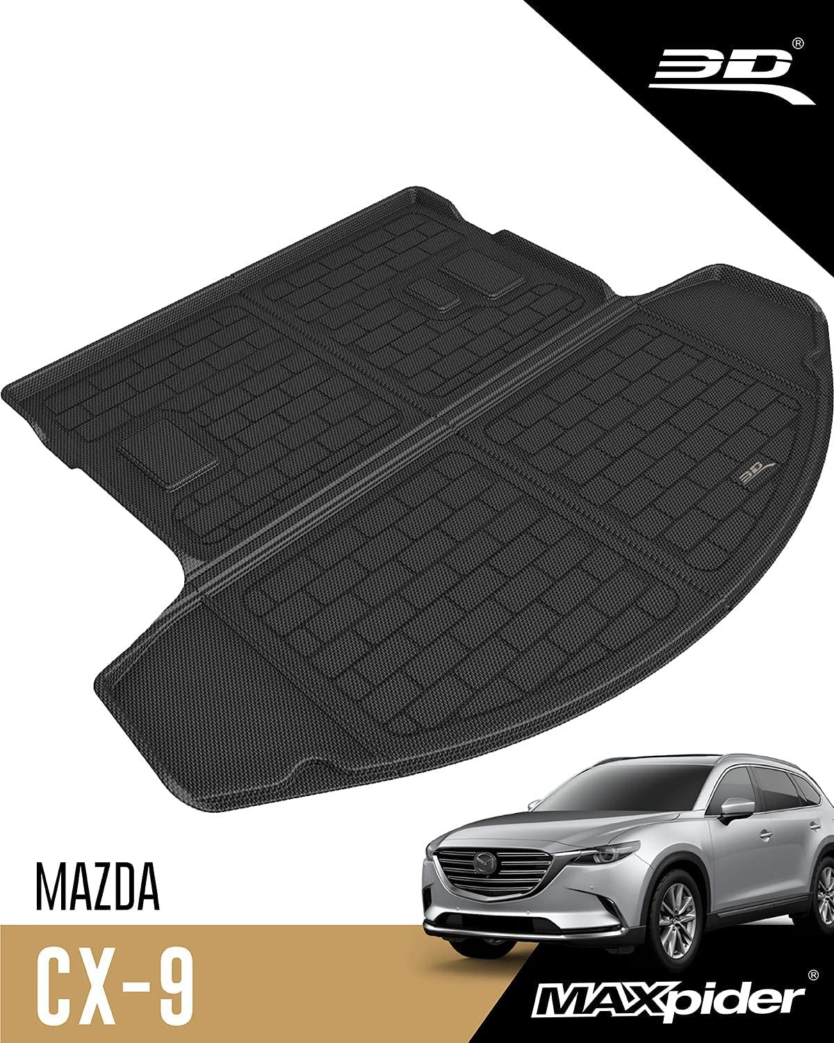 3D MAXpider All-Weather Floor Mat for Select Mazda Cx-9 Models Third Row