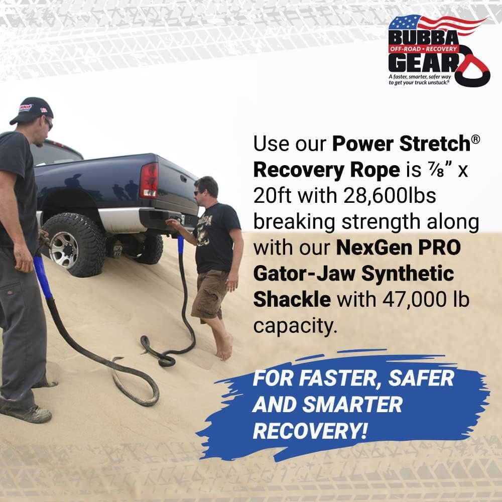 Bubba Rope Off-Road Truck Recovery Rope Gear Set with Shackles-SR1 Performance