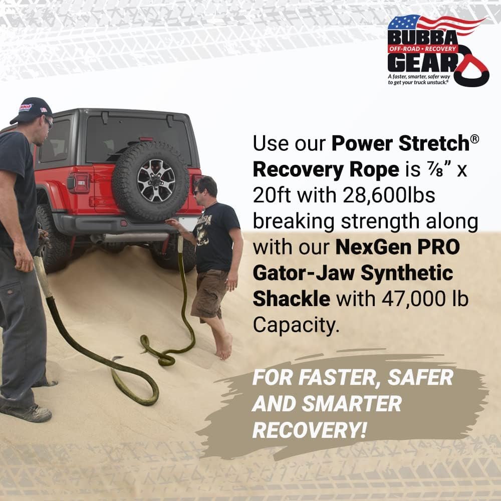 Bubba Rope Off-Road Jeep Recovery Rope Gear Set with Shackles-SR1 Performance