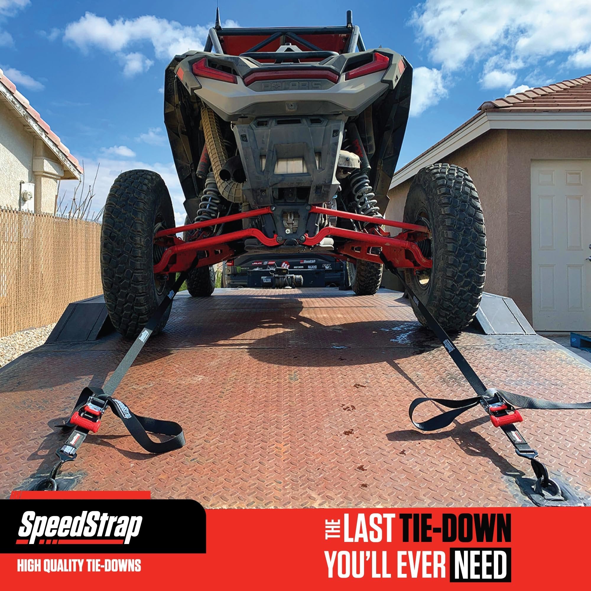 SpeedStrap UTV Ratchet Tie-Down Kit for Polaris RZR, Honda Talon, Can-Am, ATV