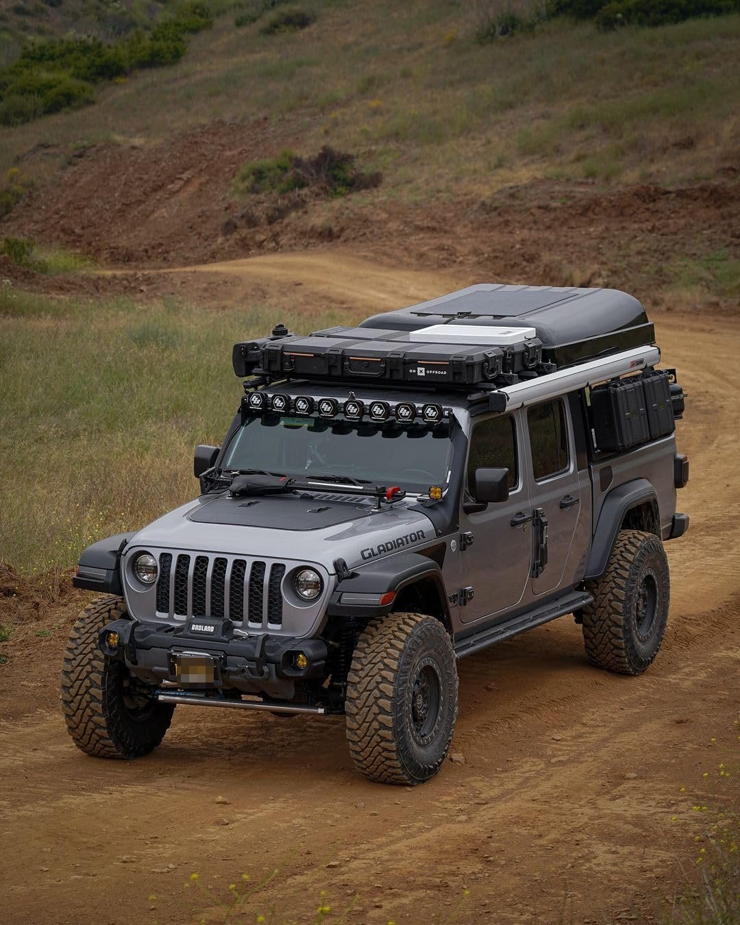 Lensun 90W 12V Hood Flexible Solar Panel for Jeep Gladiator JT (2018-Present) - Off Grid Solar Power for Offroading/Overlanding/Camping