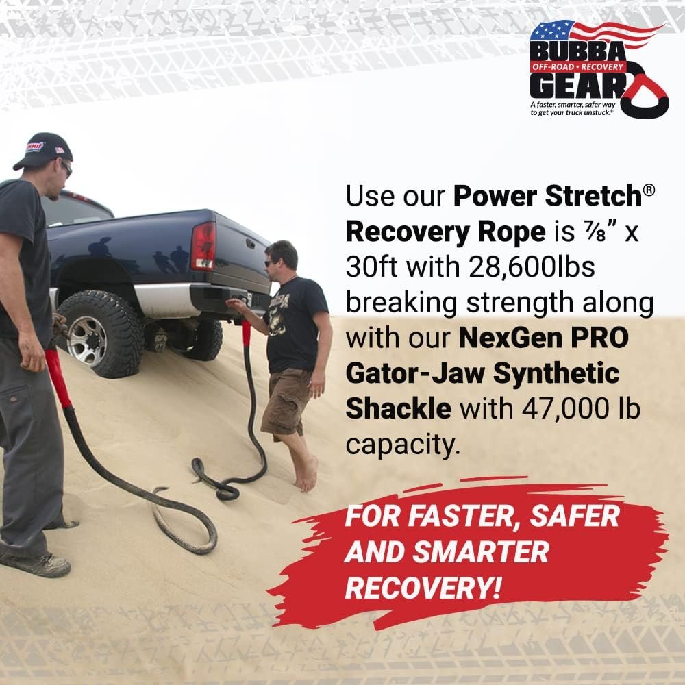 Bubba Rope Off-Road Truck Recovery Rope Gear Set with Shackles-SR1 Performance