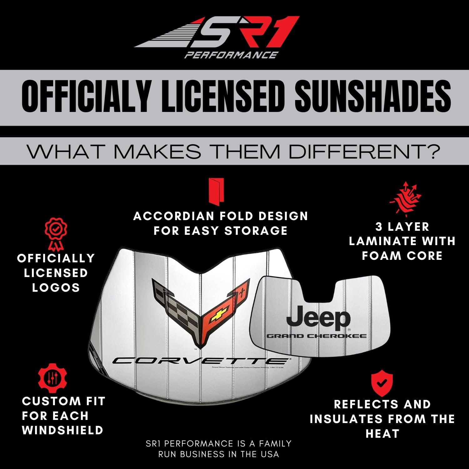 Accordion Style Sunshade - Insulated Silver Windshield Sun Shade with Logo Foldable