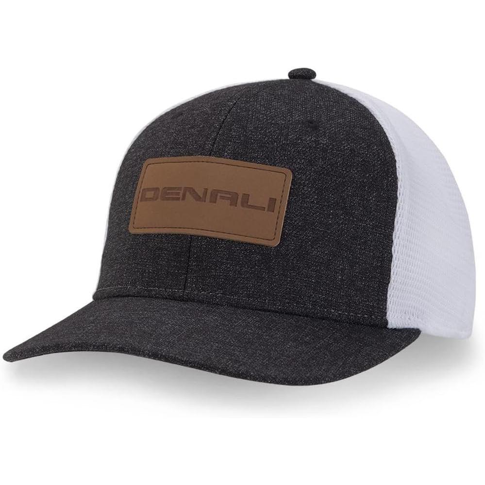 GMC Denali Crosshatch Hat - Structured Cap w/Faux Leather Patch-SR1 Performance