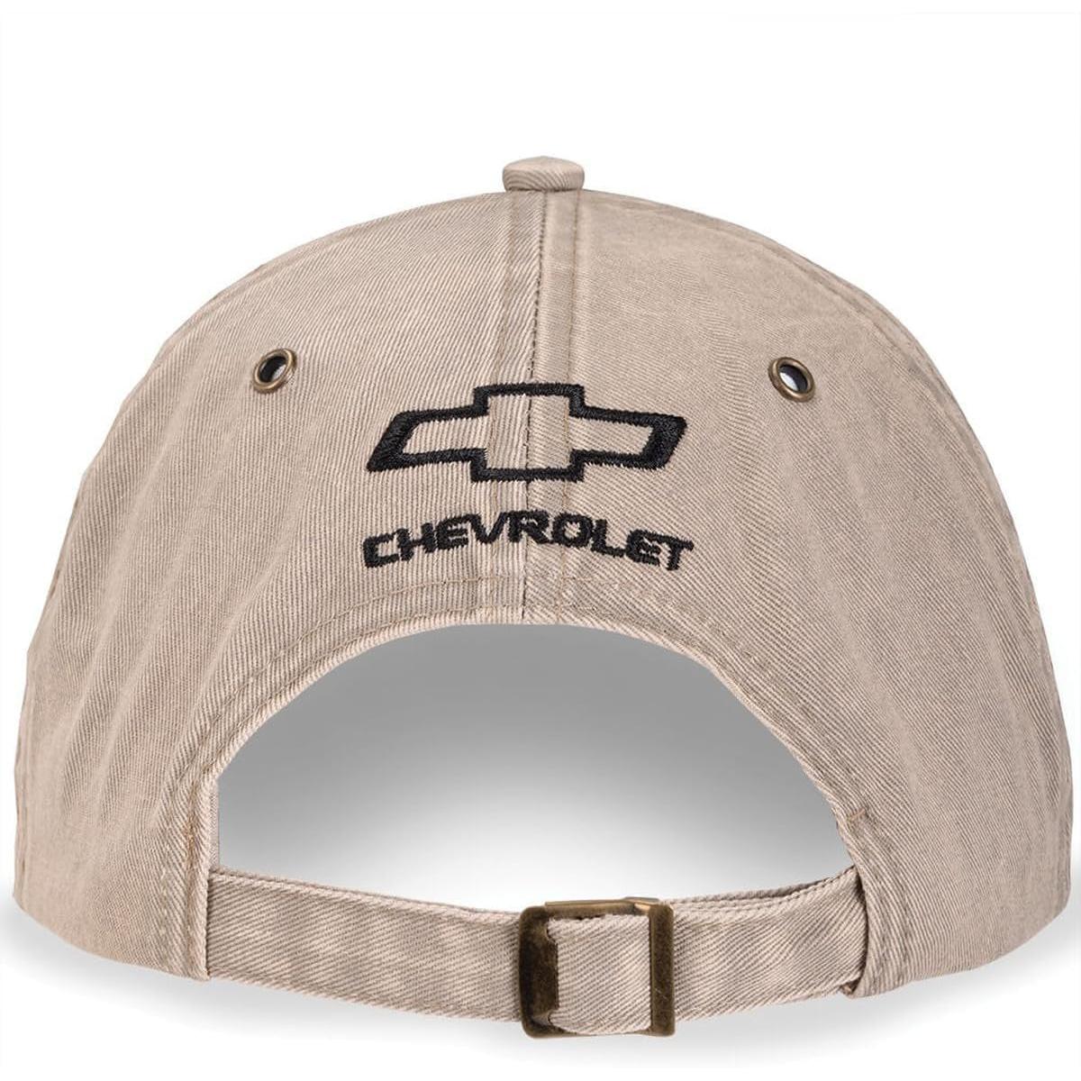 Chevy Sublimated USA Flag Hat - Adjustable Chevrolet Khaki Cap-SR1 Performance