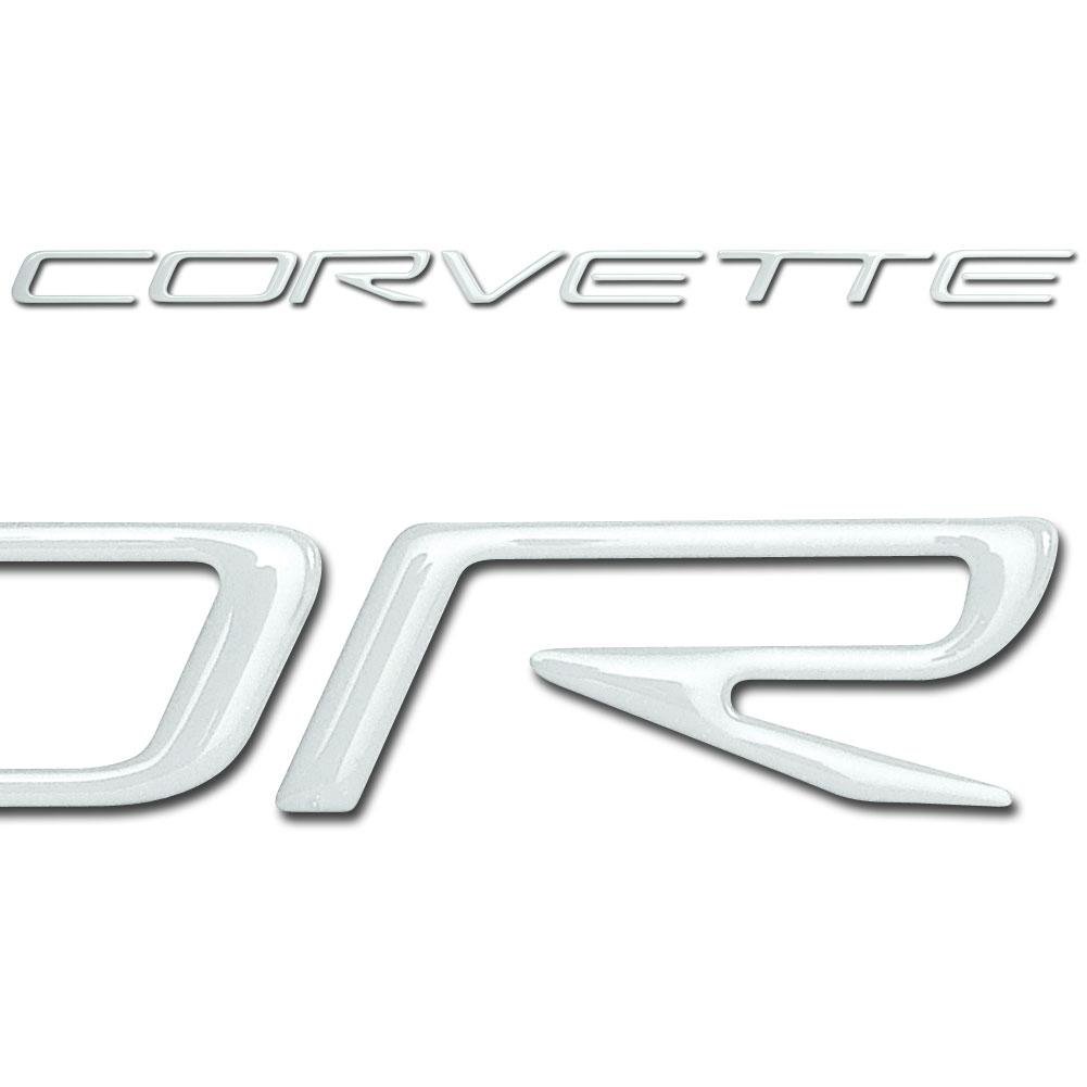 1997-2004 C5 Corvette Front Domed Decal Letters (Silver)
