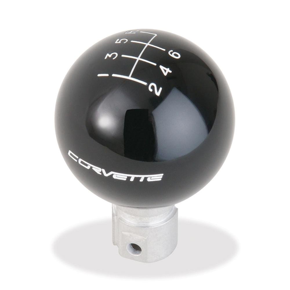 Corvette Script 6 Speed Shift Knob : 2005-2013 C6, Z06, ZR1, Grand Sport-SR1 Performance
