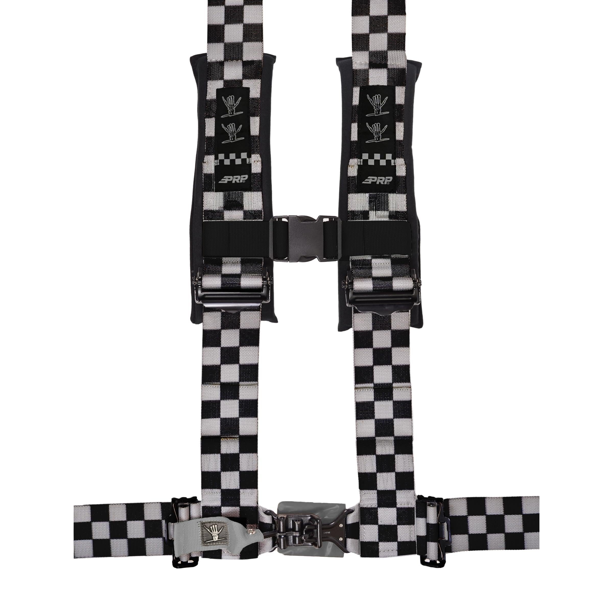 PRP 4 Point Racing Harness with 3" Belts - Shreddy Edition Checkered