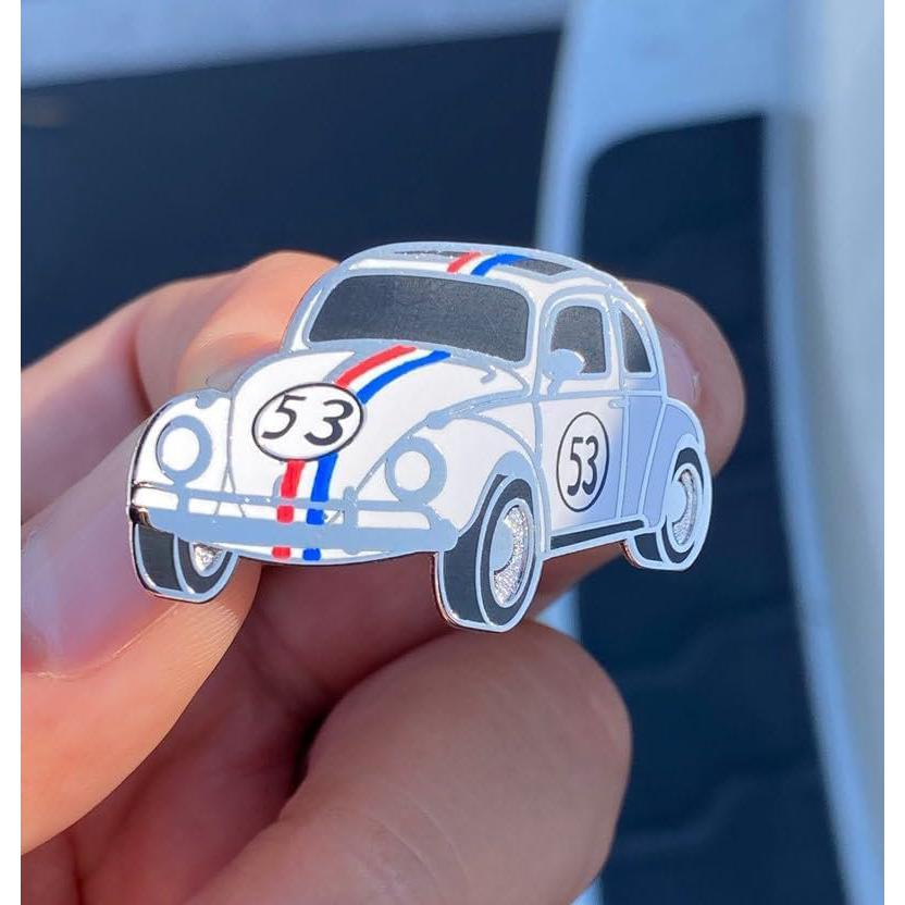 1963 Love Bug Herbie Enamel Pin - Volkswagen Beetle Classic Car Lapel Pin-SR1 Performance