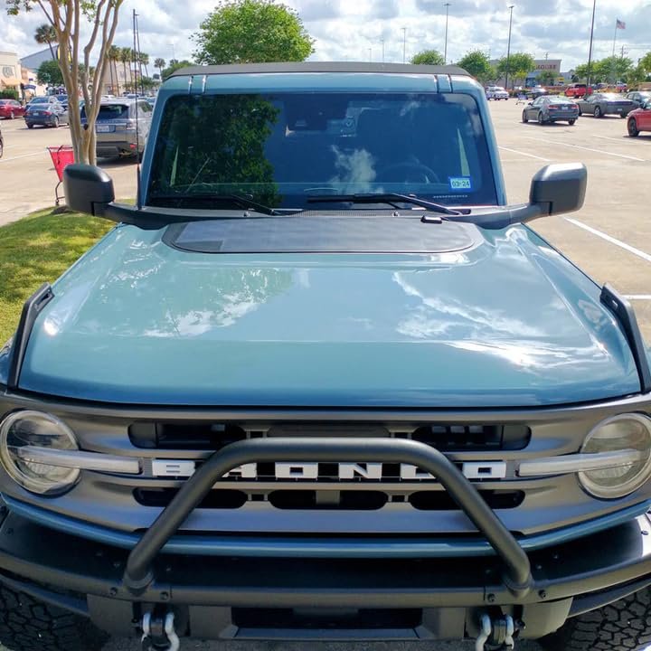 Lensun 65W 12V Hood Flexible Solar Panel for Ford Bronco 6th Gen (2021-Present) - Off Grid Solar Power for Offroading/Overlanding/Camping (Solar Panel + MPPT Controller + Vinyl Decal)