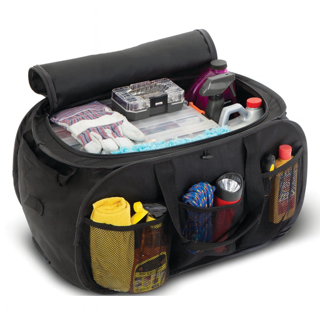 Ram Pop Up Trunk Storage Organizer - Black Organization Expandable/Collapsible Caddy with Logo for All Dodge Ram