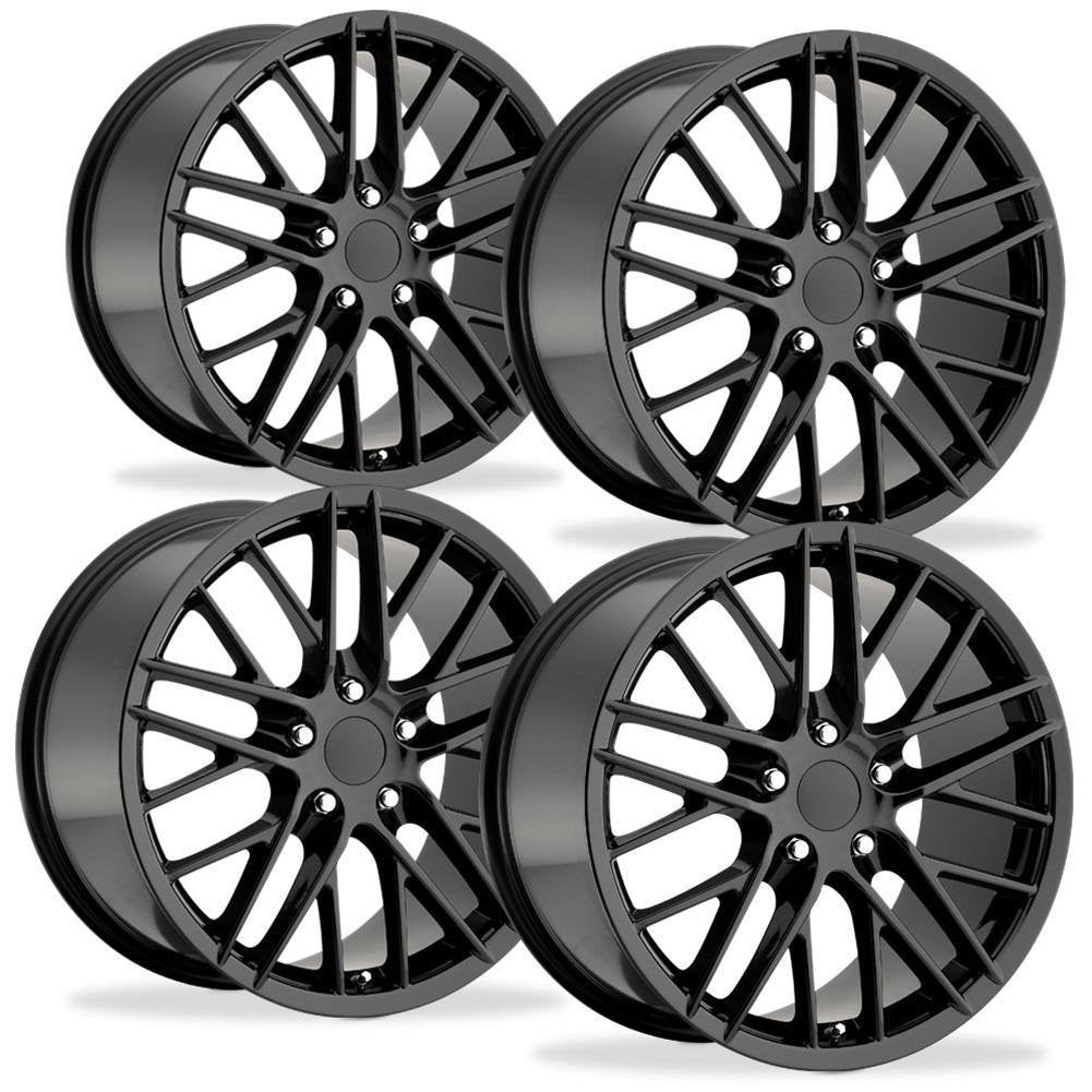 Corvette Wheel - 2009 ZR1 Style Reproduction (Set): Gloss Black