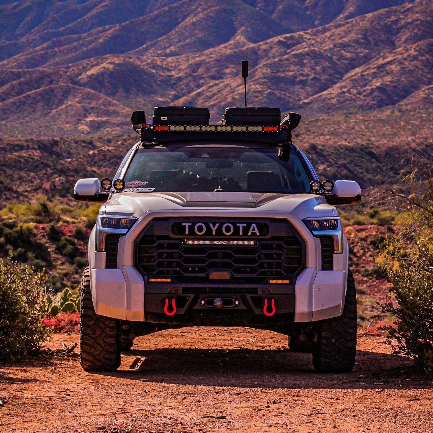 Lensun 90W 12V Hood Flexible Solar Panel for Toyota Tundra 3rd Gen (2022-Present) - Off Grid Solar Power for Offroading/Overlanding/Camping