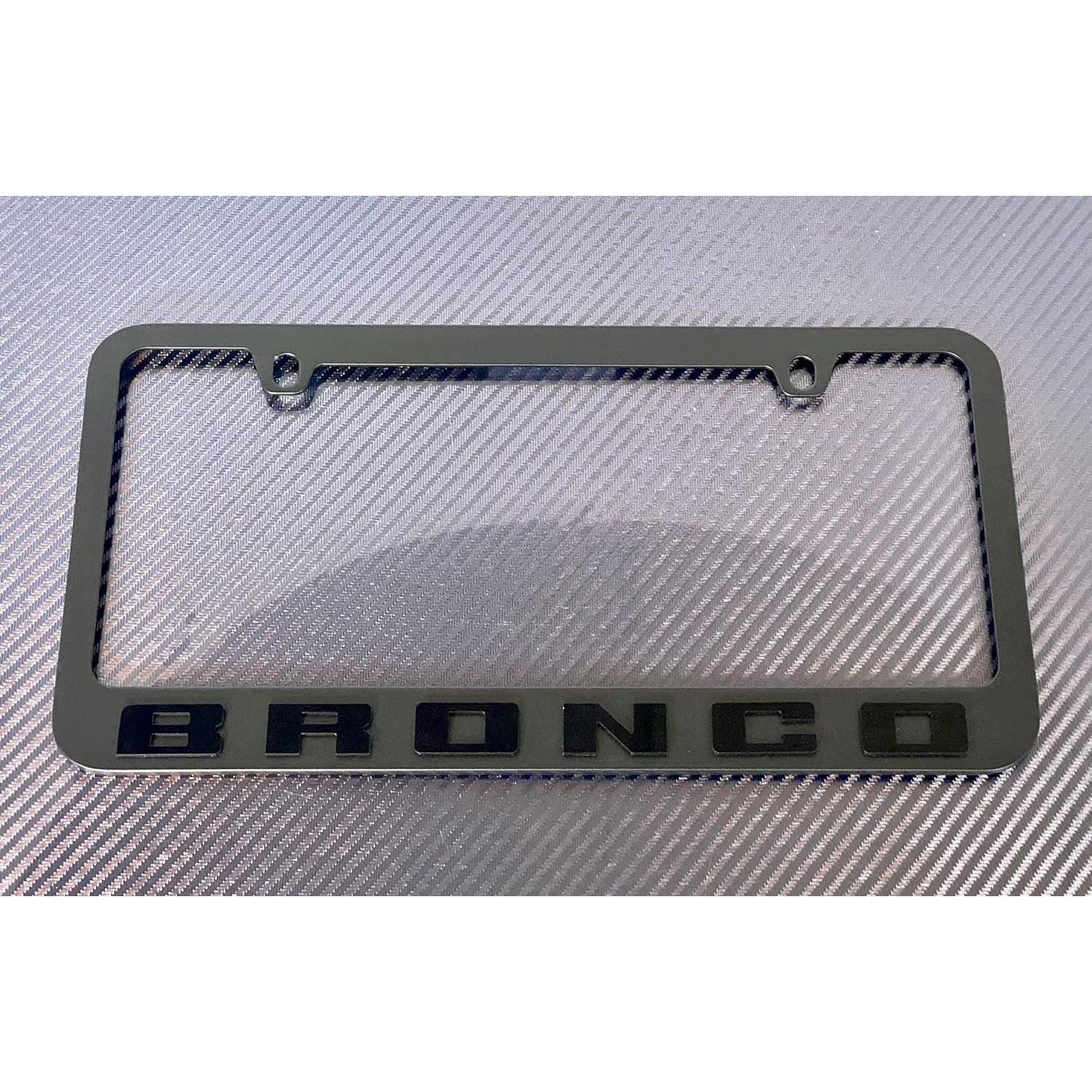 Ford Bronco License Plate Frame - Black with Black Logo-SR1 Performance