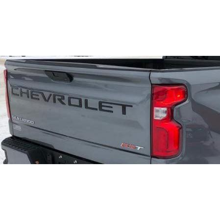 2019 Chevrolet Silverado Trucks Tail Gate Bumper Lettering Insert (Black)
