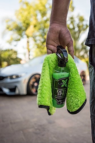Liquid X Green Xtreme Detail Plush Waffle Weave Towel - 16" x 16"