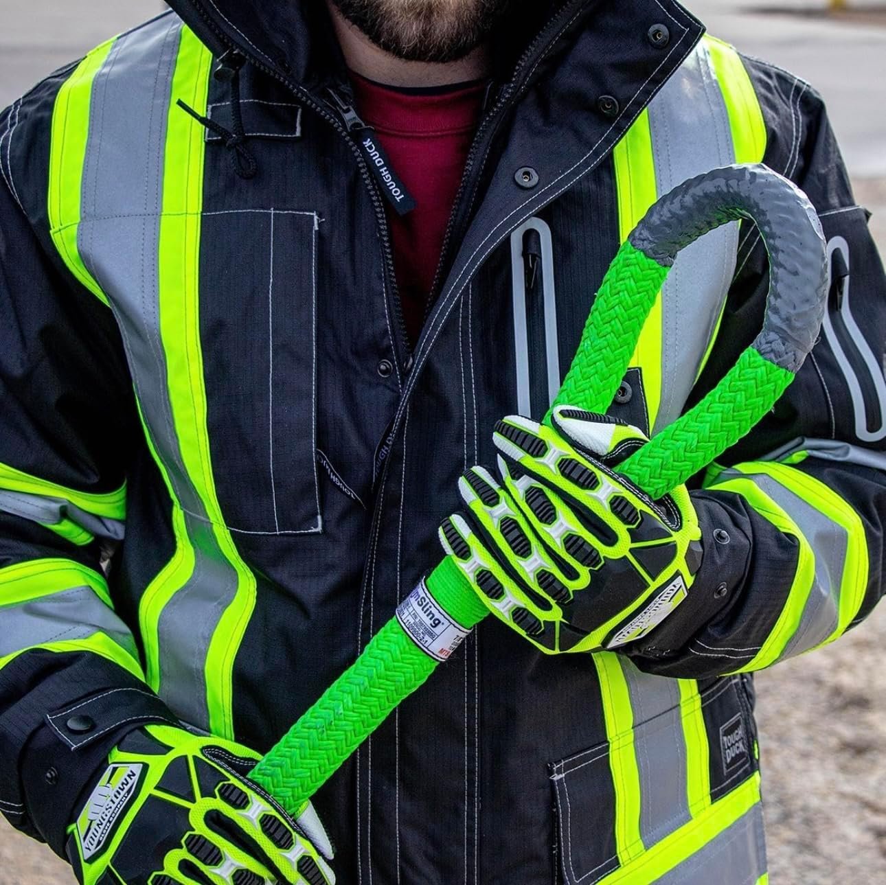 Made in USA - RimSling Spliced Eye Ultimate Kinetic Recovery Rope - Heavy Duty Offroad Tow Rope for Truck, Car, UTV, ATV, Class 8, Tractors and More-SR1 Performance