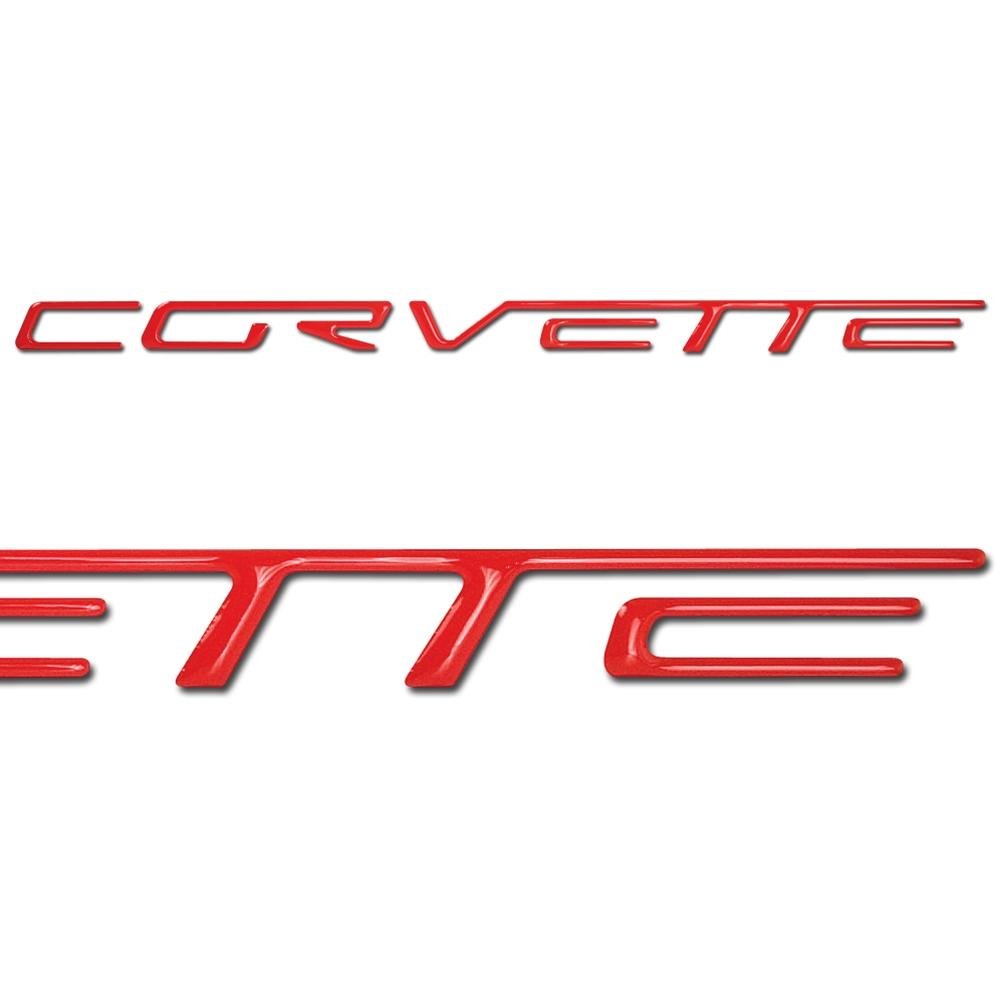 Corvette Domed Bumper Insert/Decals - (Set) : C6, Z06, ZR1, Grand Sport - Chrome