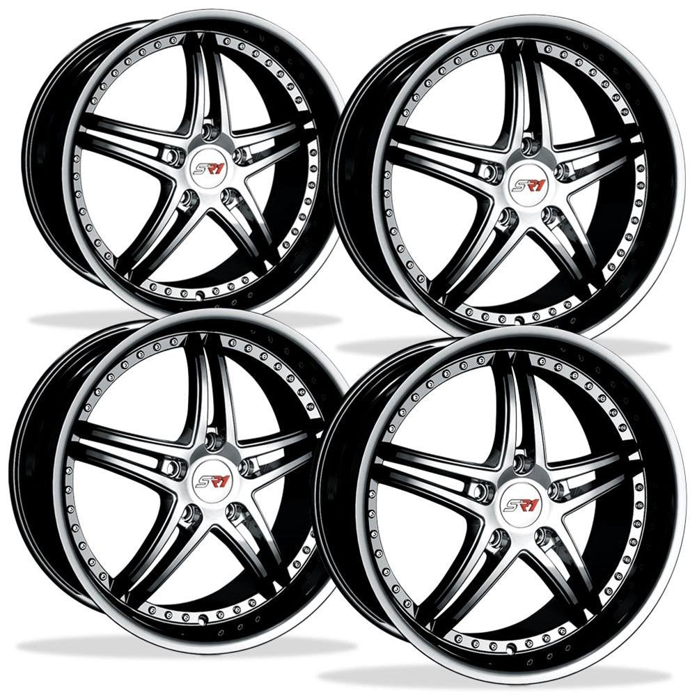 Corvette Wheels - SR1 Performance Wheels / BULLET Series (Set) - Black Chrome : 18x8.5/19x10 1997-2012 C5,C6