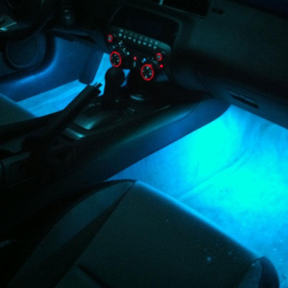 C6 Corvette - Footwell LED Lighting Kit : 2005-2013 C6, Z06, ZR1, Grand Sport (Yellow Super Bright)
