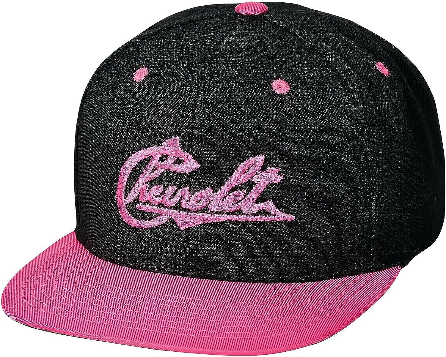 Chevrolet Vintage Flat Bill Hat - Neon Chevy Snapback Cap