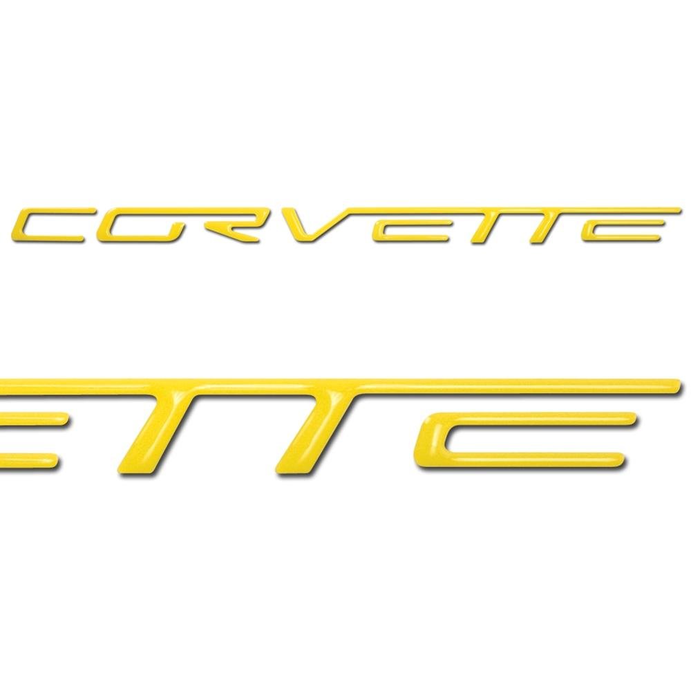 Corvette Domed Bumper Insert/Decals - (Set) : C6, Z06, ZR1, Grand Sport - Chrome