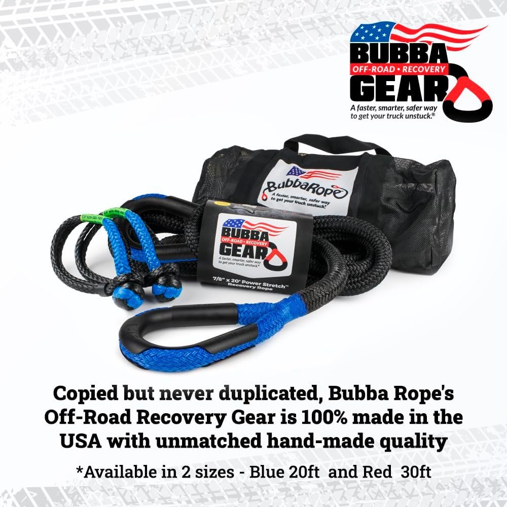 Bubba Rope Off-Road Truck Recovery Rope Gear Set with Shackles-SR1 Performance