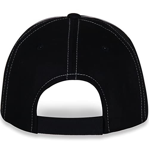 Ford Black Baseball Cap for Men - Power Stroke Diesel Logo Racing Hat Black Silver
