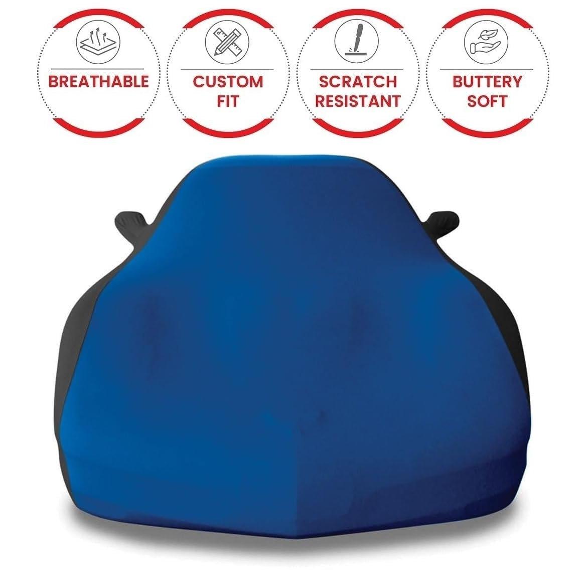 Corvette Ultraguard Stretch Satin Sport Car Cover - Dark Red/Black - Indoor : 1984-1996 C4