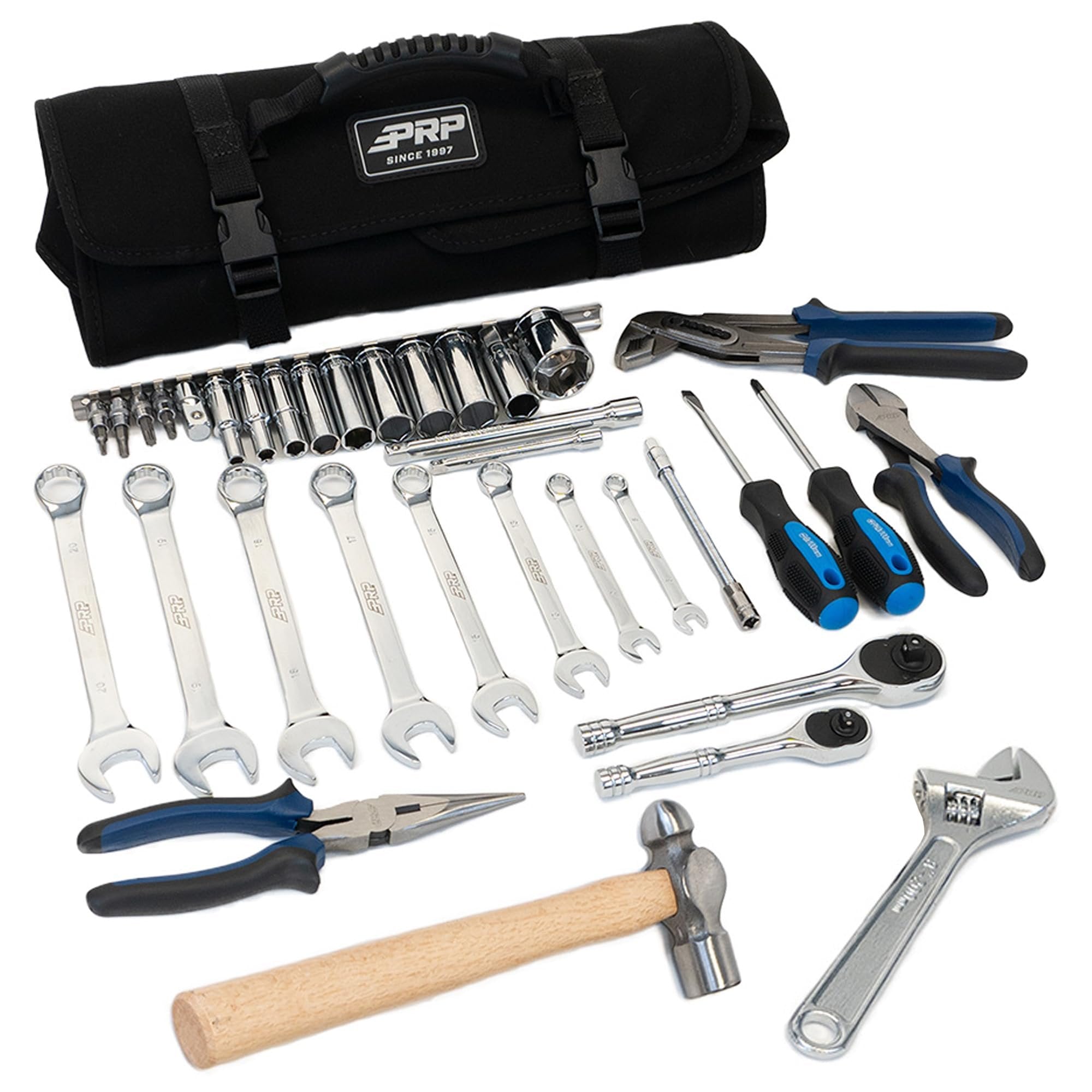 PRP UTV Tool Kit Roll-Up Storage Bag for Can-Am X3, Sport, Trail, Commander - 35 Piece-SR1 Performance