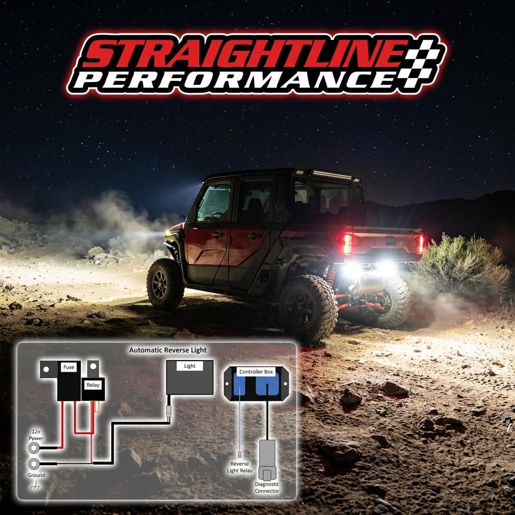 Backup Reverse LED Light Kit for UTV, 2024+ Xpedition, 2015+ Ranger, 2016+ Defender – SmartWire Plug & Play System, Automatic Reverse Activation (Base Kit - No Light, 2024+ Polaris Xpedition)