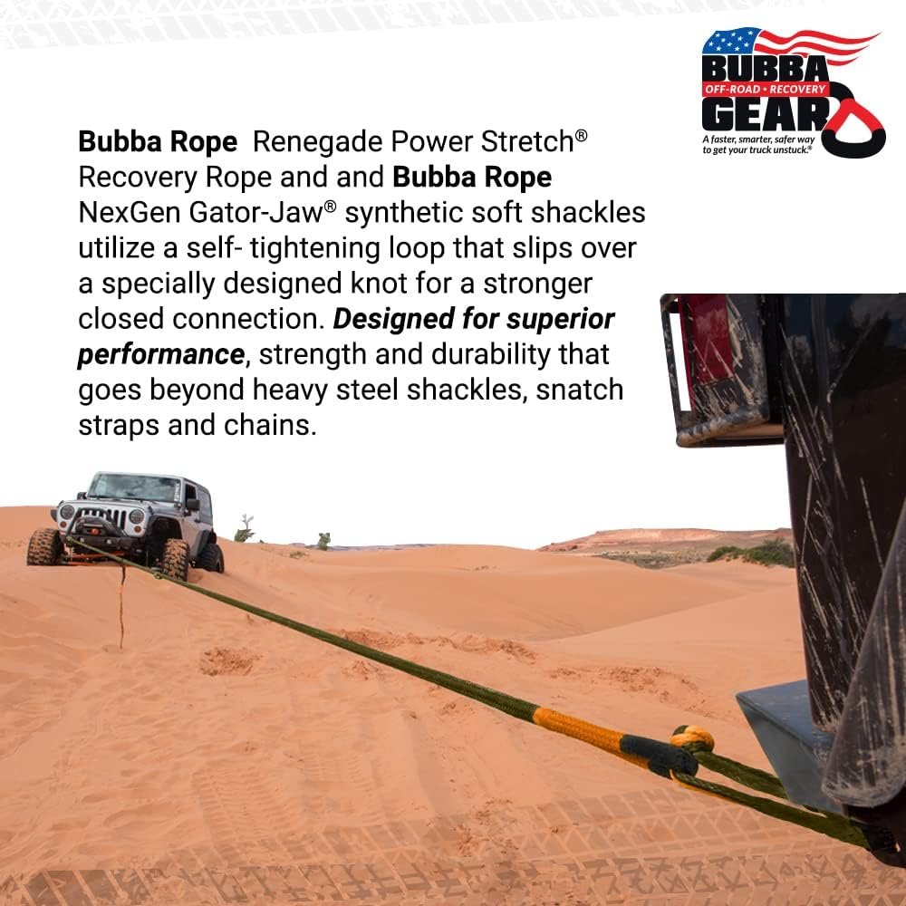 Bubba Rope Off-Road Jeep Recovery Rope Gear Set with Shackles-SR1 Performance