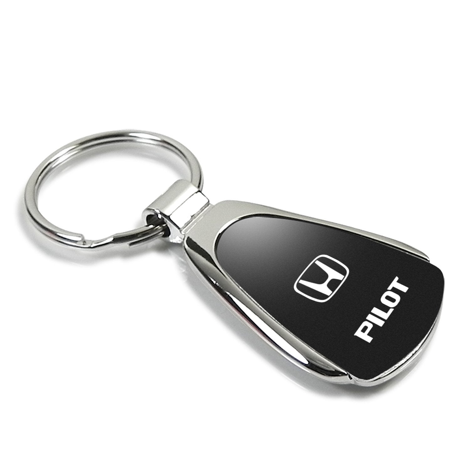 Honda Pilot Tear Drop Metal Keychain - Black