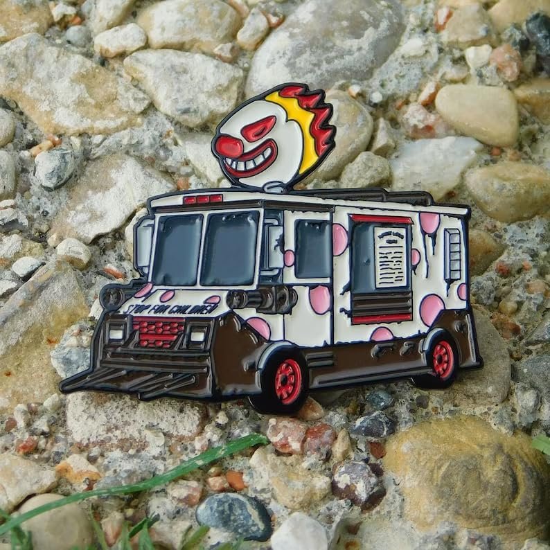 Twisted Metal Ice Cream Truck Enamel Pin - Special Edition Lapel Pin - For Hats, Bags, Backpacks & Shirts
