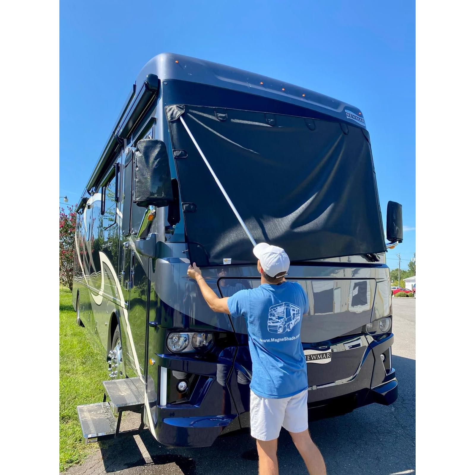 Class A RV/Motorhome Exterior Windshield Sun Shade by Magne Shade-SR1 Performance