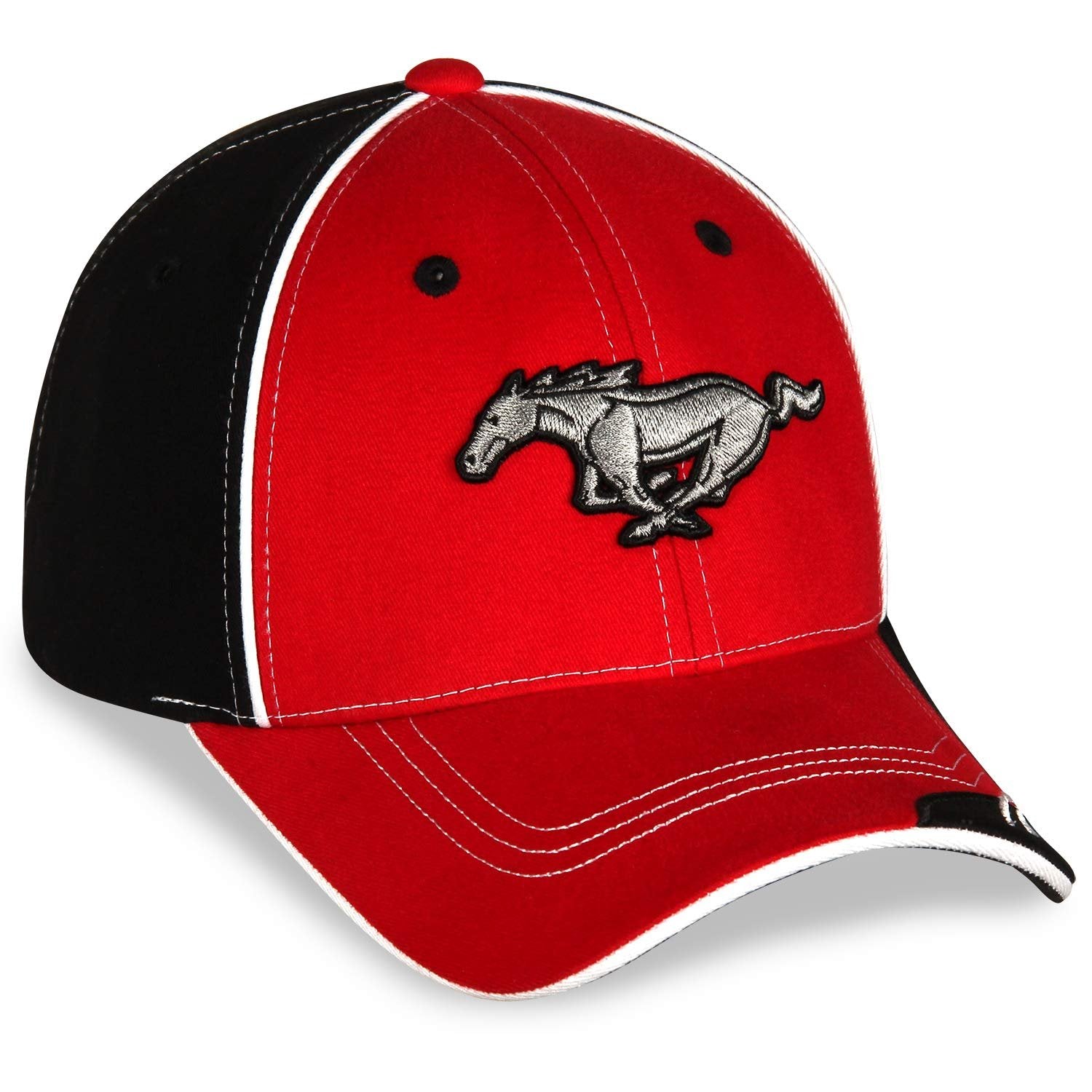 Ford Mustang Baseball Cap for Men - Logo Car Racing Hat Red Black