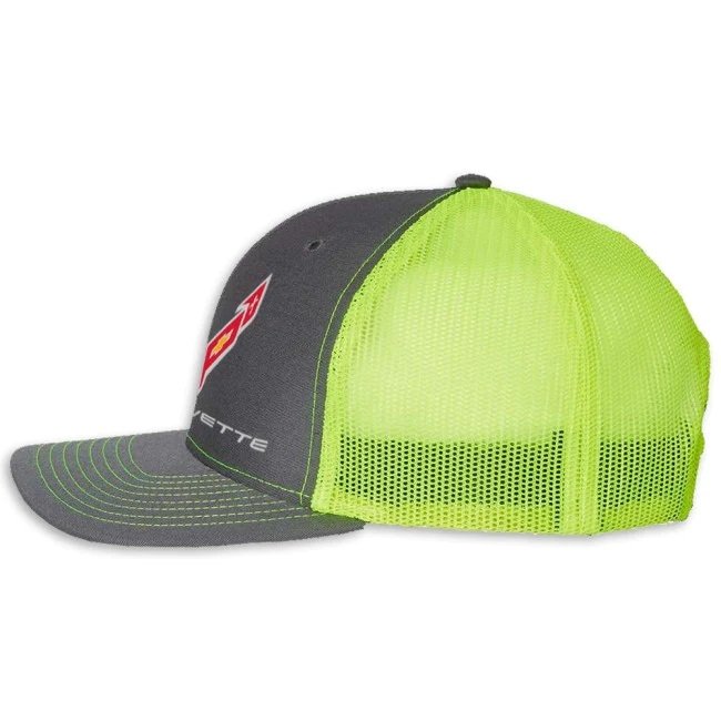 C8 Corvette Snapback Hat - Chevy Structured Mesh Back Cap-SR1 Performance