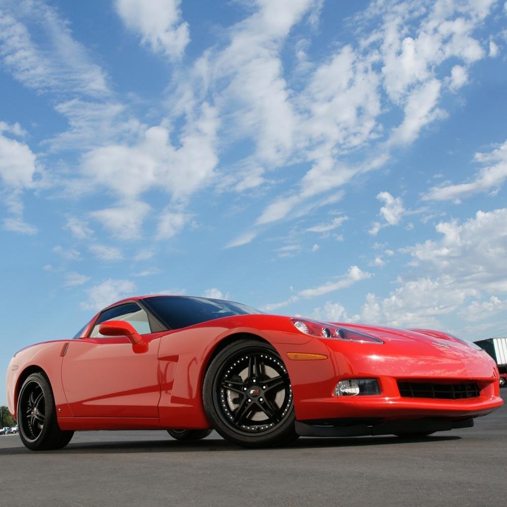 Corvette Wheels - SR1 Performance Wheels / BULLET Series (Set) - Semi-Gloss Black : 18x8.5/19x10 1997-2012 C5,C6