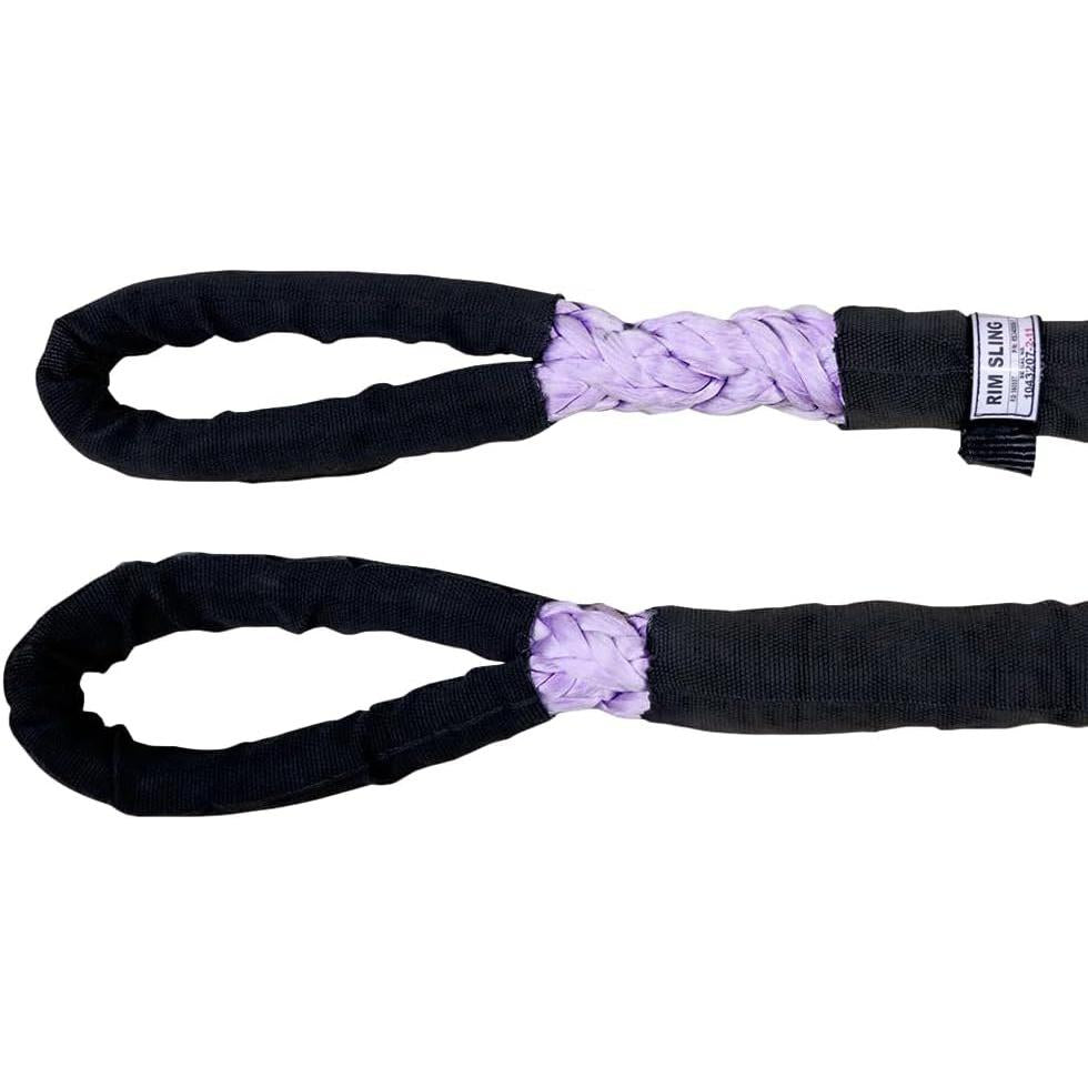 RimSling Spliced Eye Synthetic Lifting & Recovery Slings - Made in USA - Heavy Duty Sling for Wrecker Recovery, Lifting, Rigging & Towing (Purple, 3/4" x 10' (13700lbs))-SR1 Performance