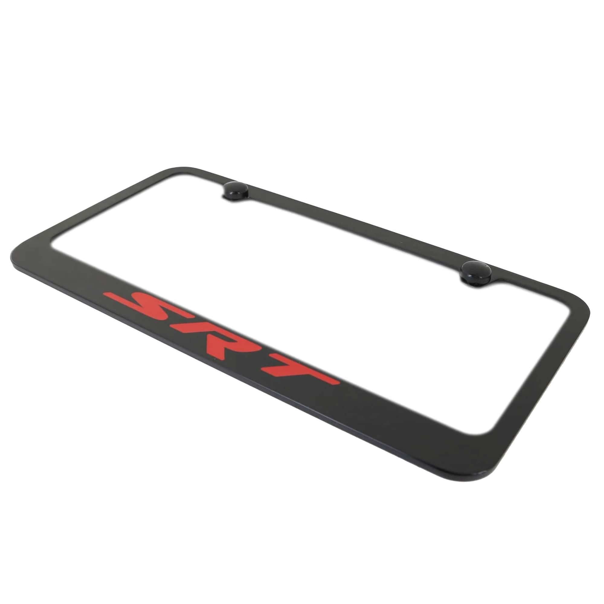 Elite Automotive Products, Inc. Black Fill License Plate Frame for Dodge SRT (Red)
